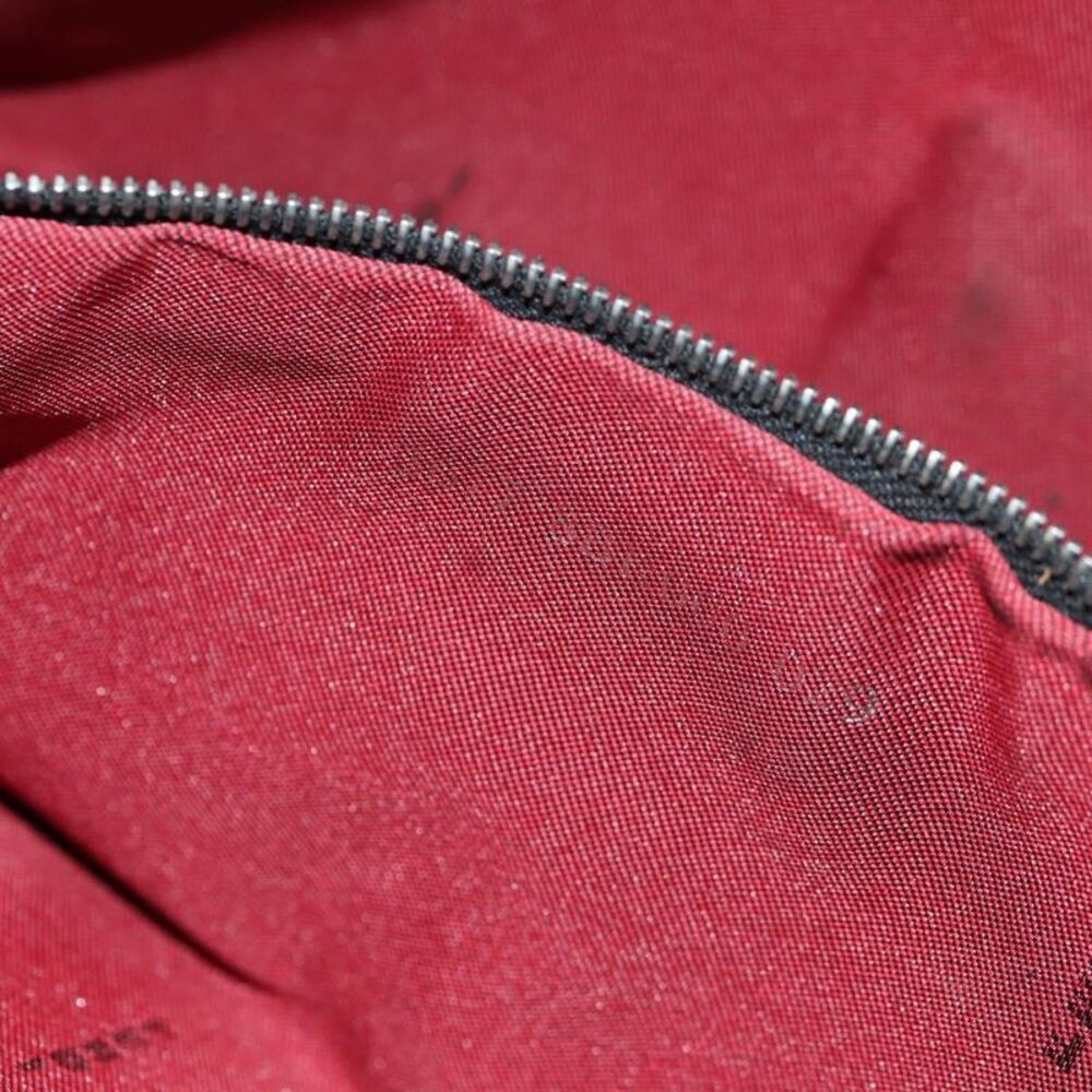 Fendi Baguette Zucchino Canvas Red Canvas Handbag - Picture 7 of 16